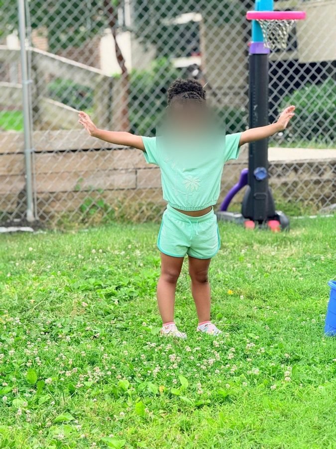 Airplane arms at EduCastle Learning Center, faces blurred for privacy